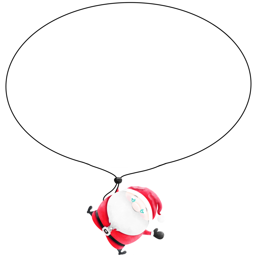 Santa Claus floating in the snow png
