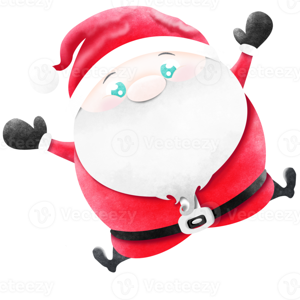 Santa Claus is jumping for joy png