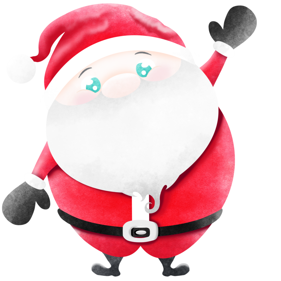Santa Claus waves hello to good children png