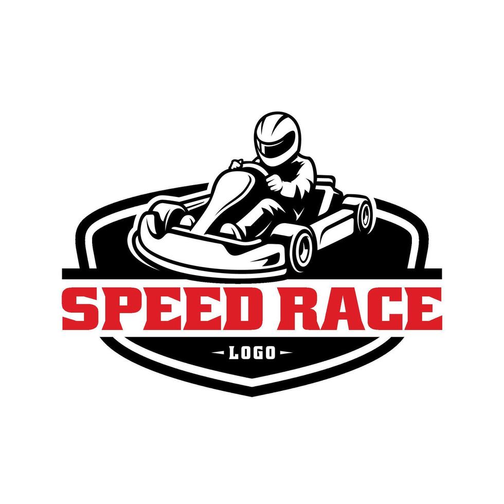 gokart, sport automotive illustration logo vector
