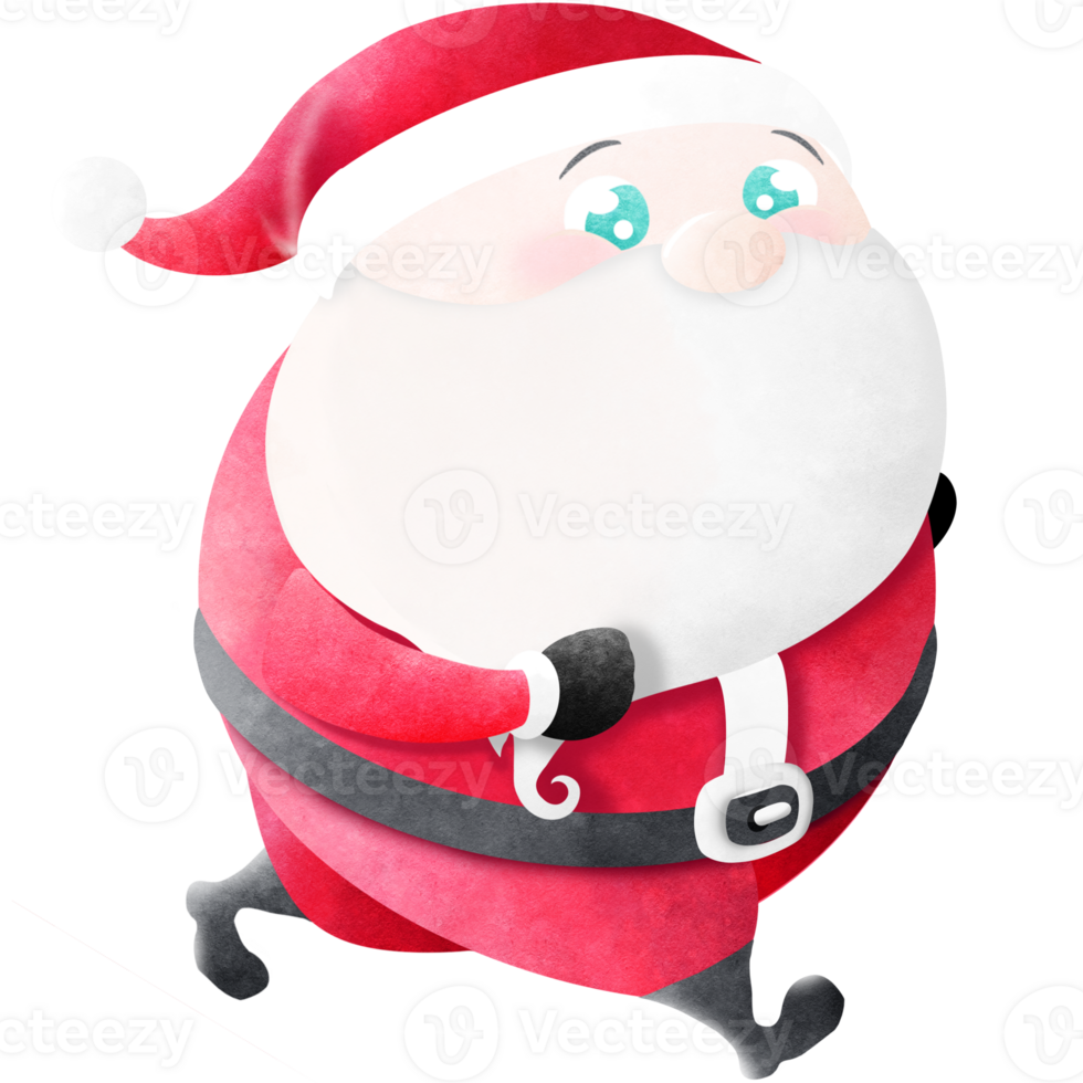 Santa Claus is running in winter png