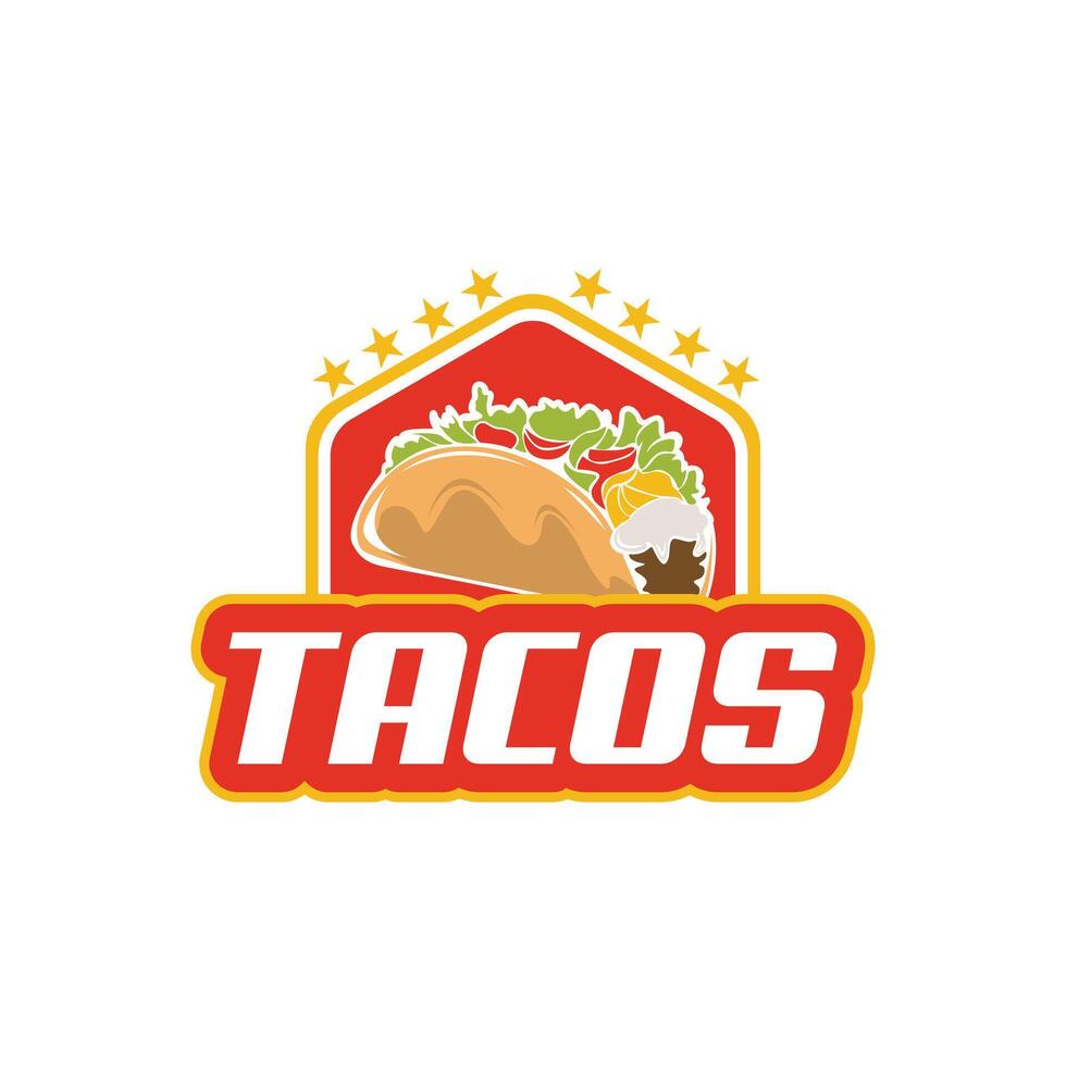 tacos logo design vector