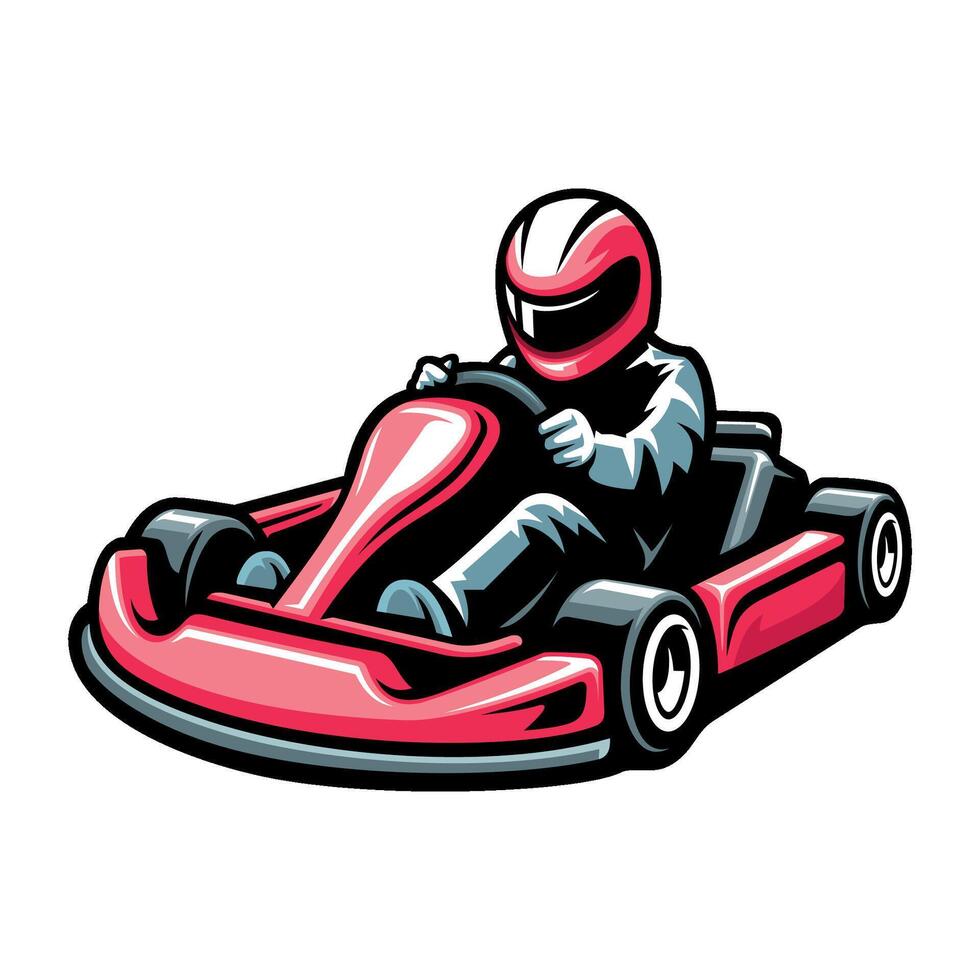 gokart, sport automotive illustration vector