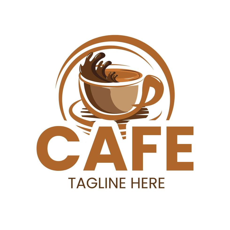 cafe logo design vector