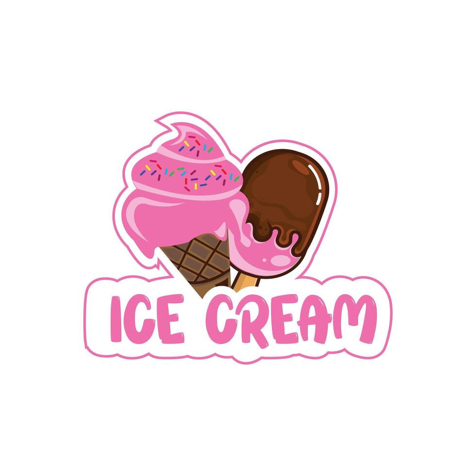 Ice cream logo vector