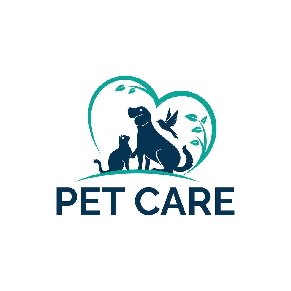 Pet care logo vector