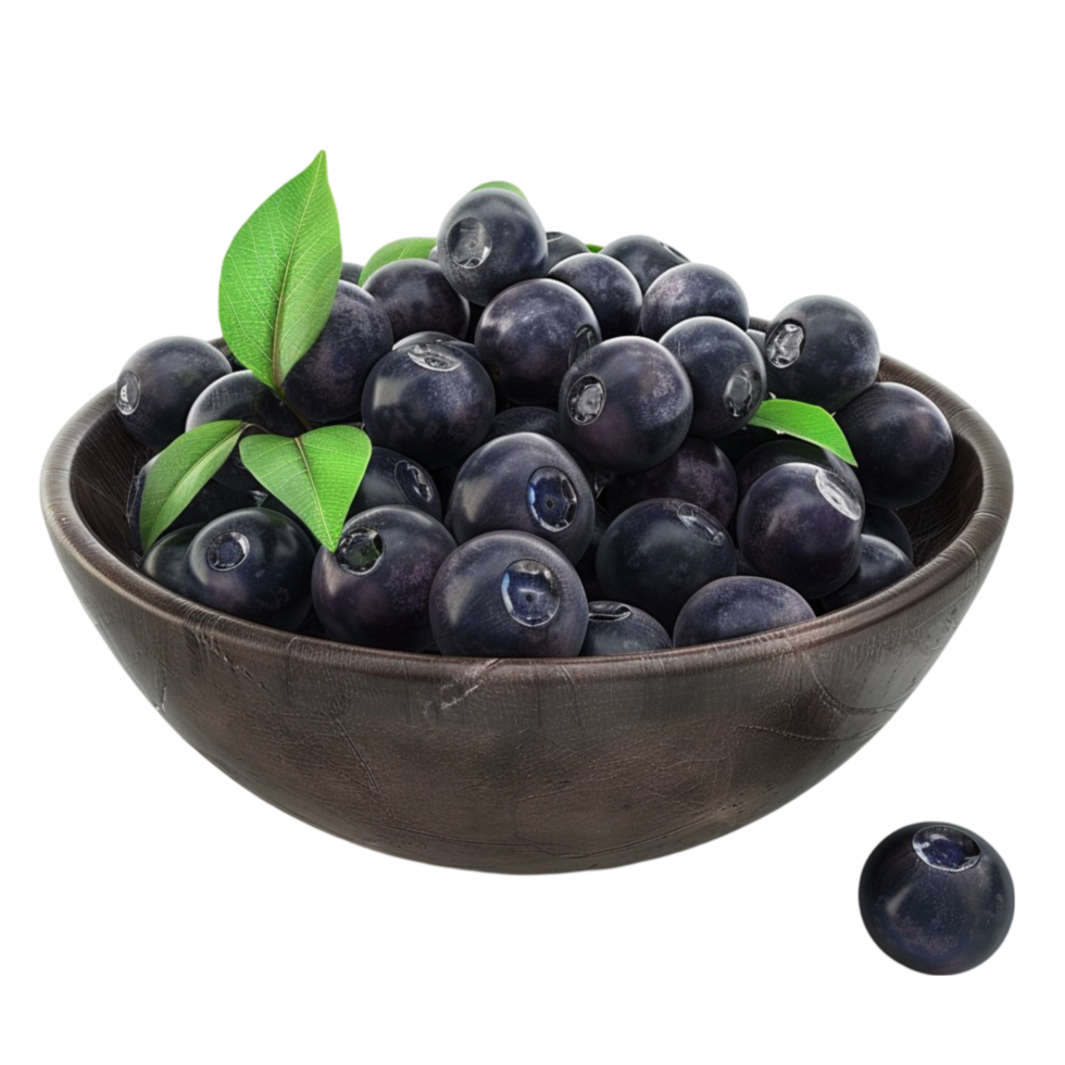 Generated AI Mixed Berries in a Bowl on Transparent Background png