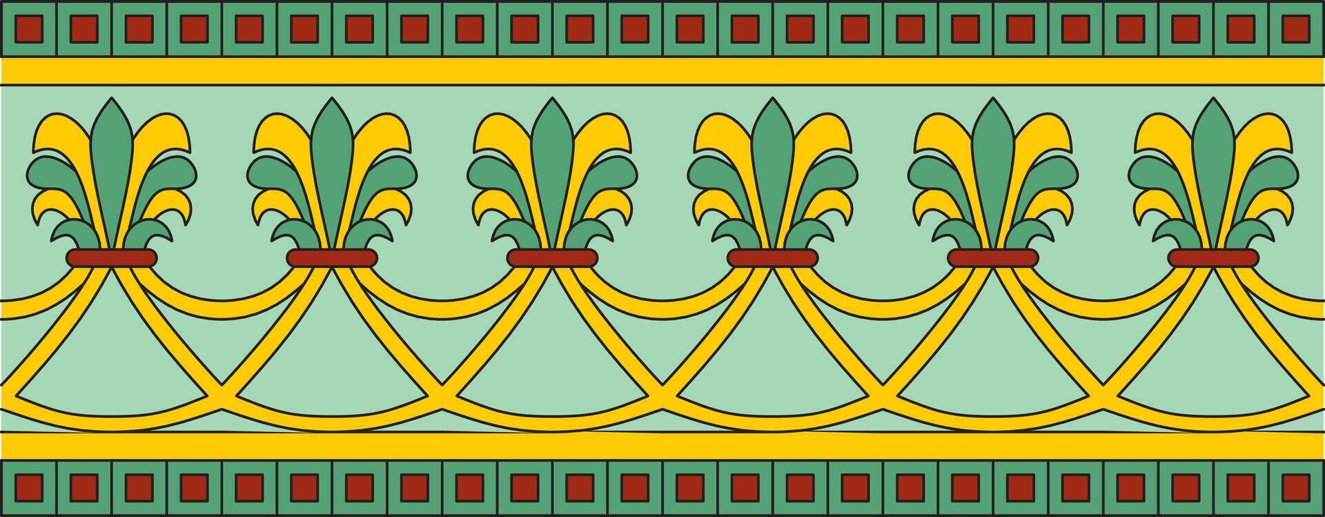 endless colored national persian ornament. Seamless frame, border ethnic pattern of Iranian civilization. vector
