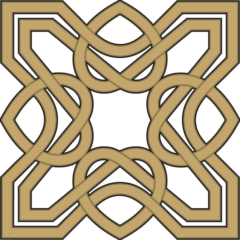gold celtic knot. Ornament of ancient European peoples. The sign and symbol of the Irish, Scots, Britons, Franks. vector