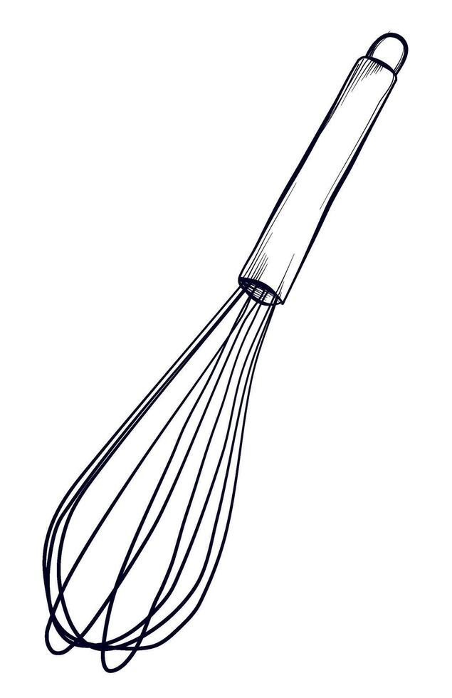 Hand Drawn Whisk illustration vector