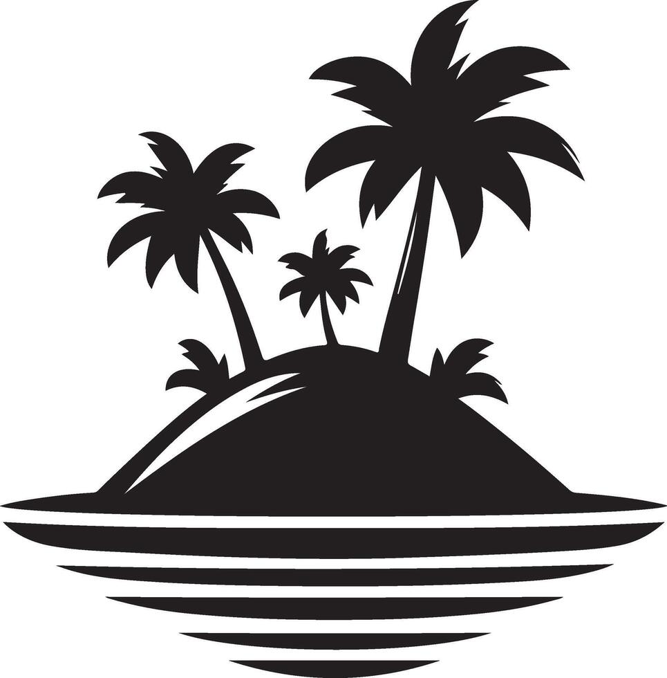 island silhouette on the white background. vector