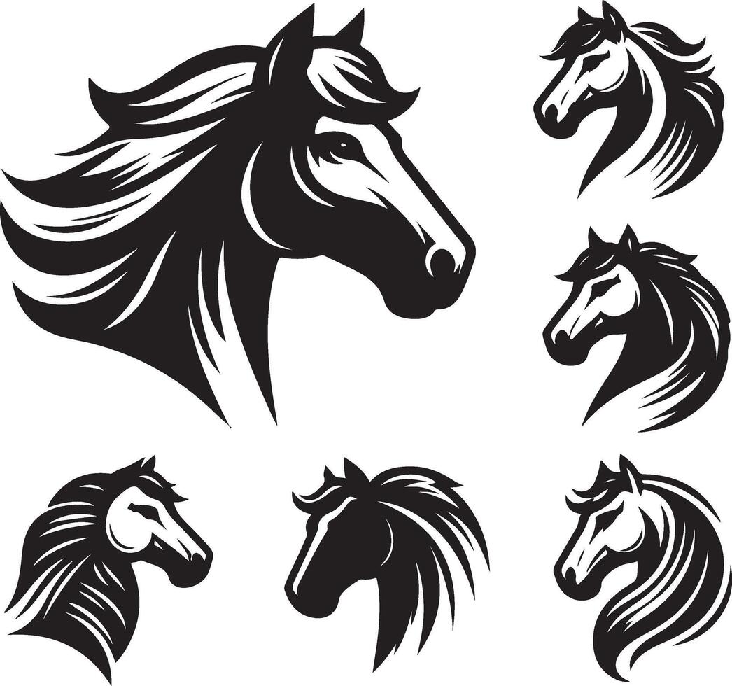 Horse Head Illustration vector