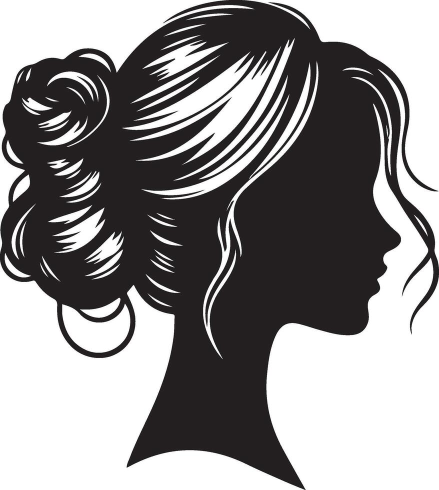 Girl Hairstyle Illustration vector
