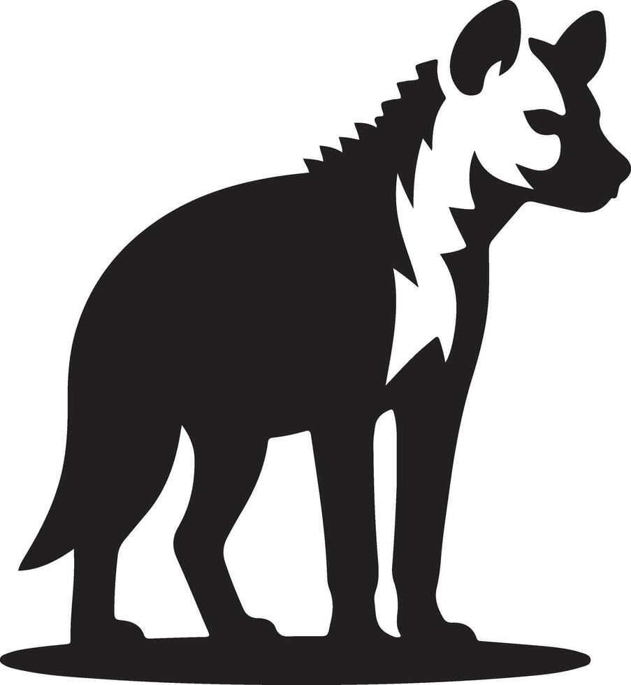 hyena silhouette illustration black vector
