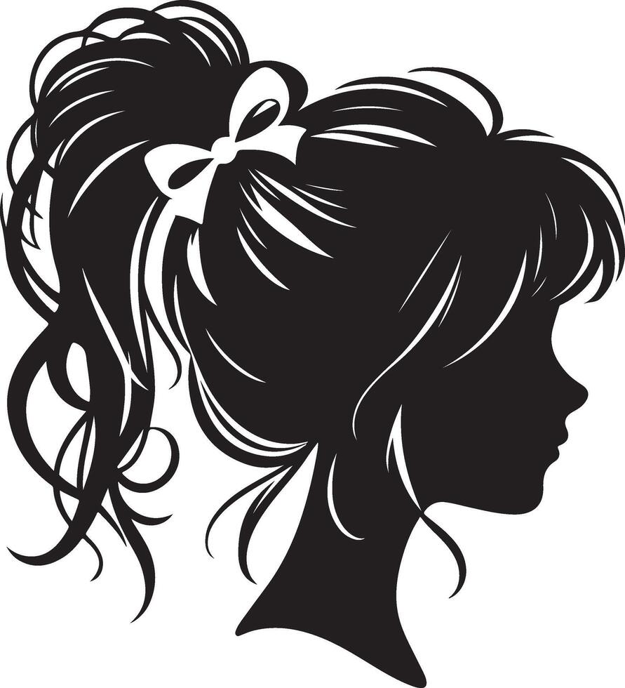 Girl Hairstyle Illustration vector