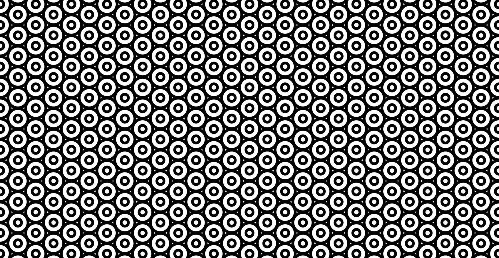 Abstract Round Shape Element Seamless Black White Pattern Background vector