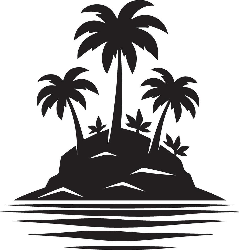 island silhouette on the white background. vector