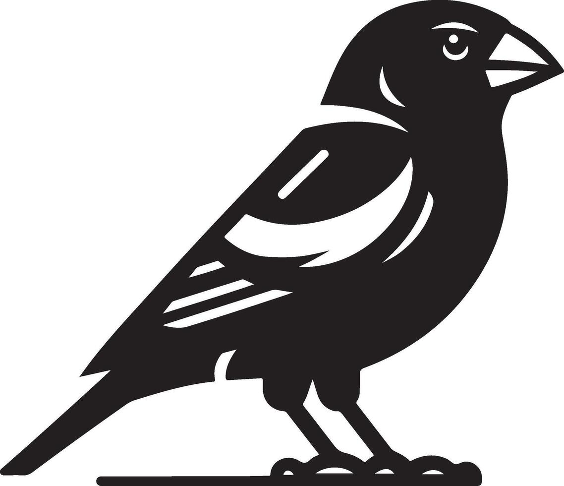 grosbeak Illustration black vector