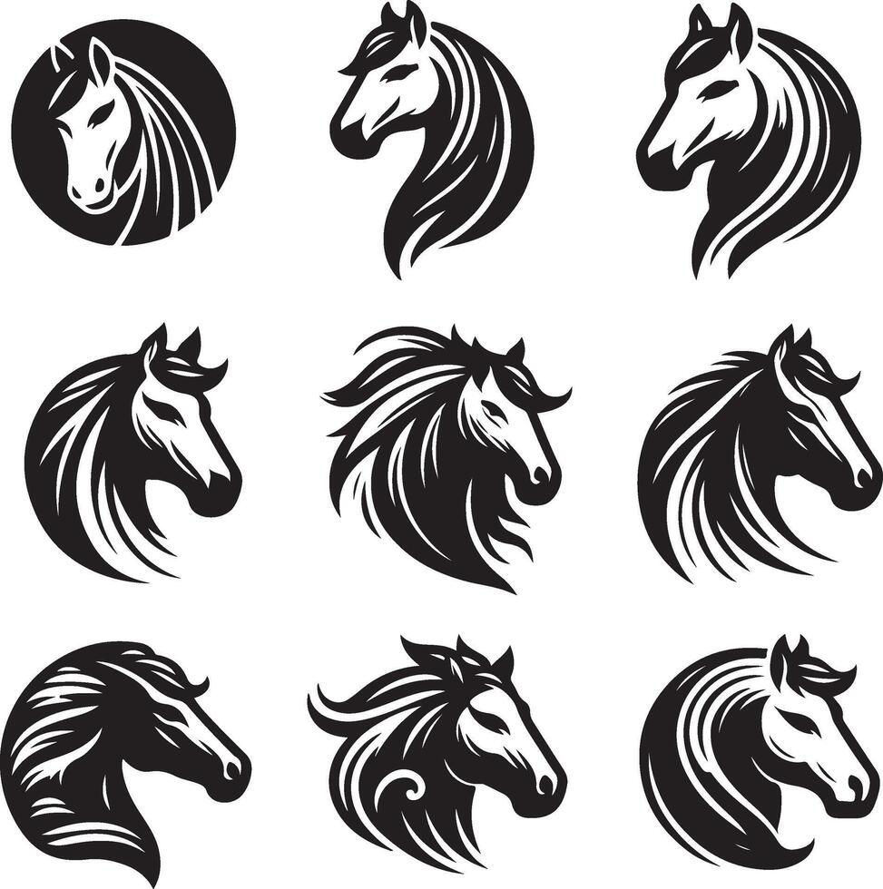 Horse Head Illustration vector