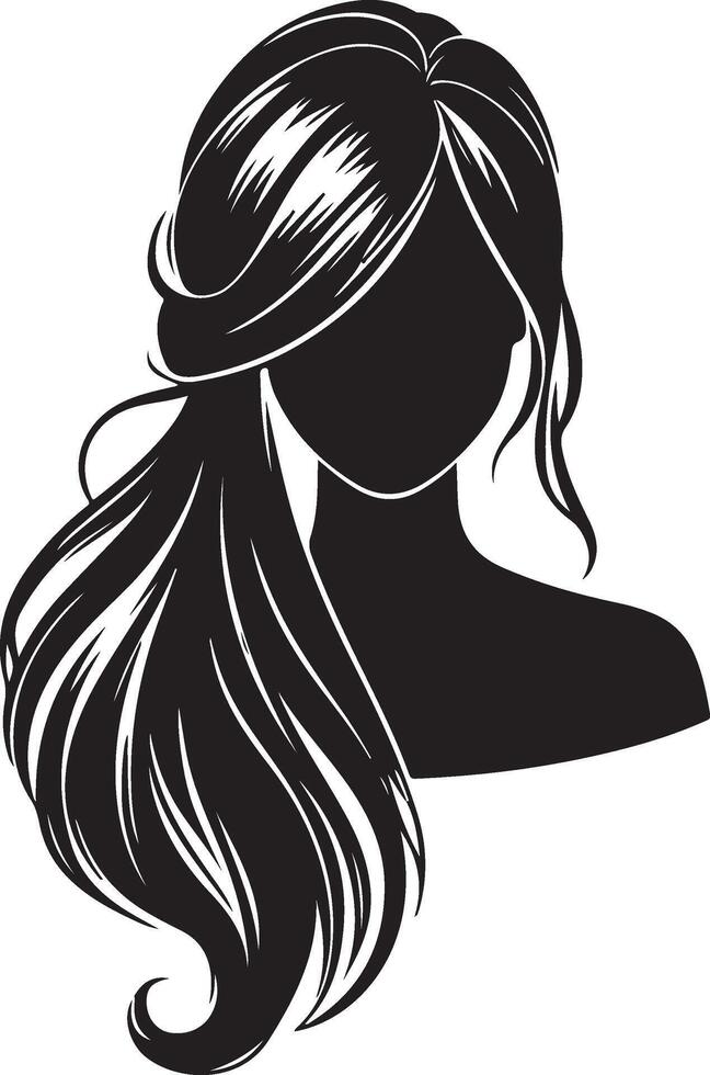 Girl Hairstyle Illustration vector