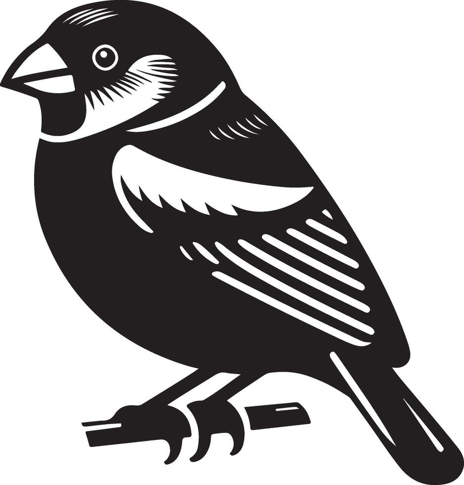 grosbeak Illustration black vector