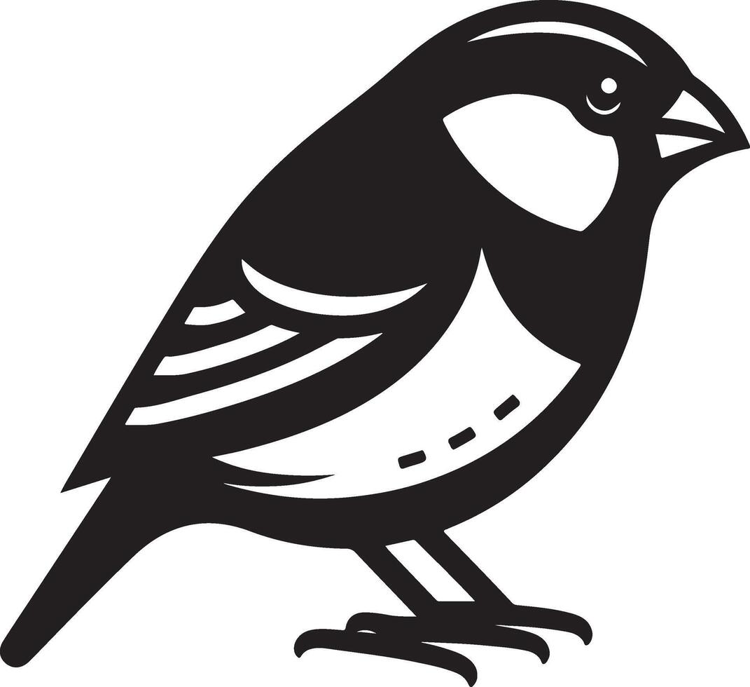 grosbeak Illustration black vector