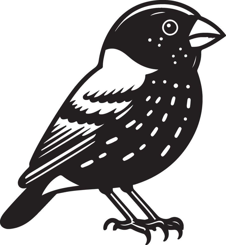 grosbeak Illustration black vector