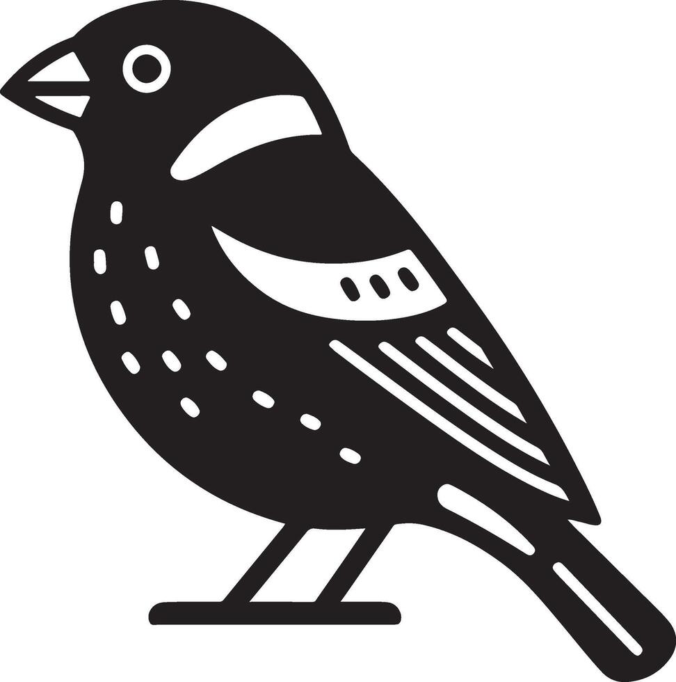 grosbeak Illustration black vector