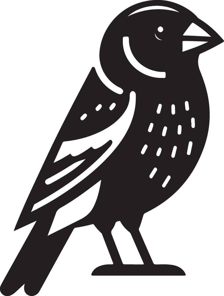 grosbeak Illustration black vector