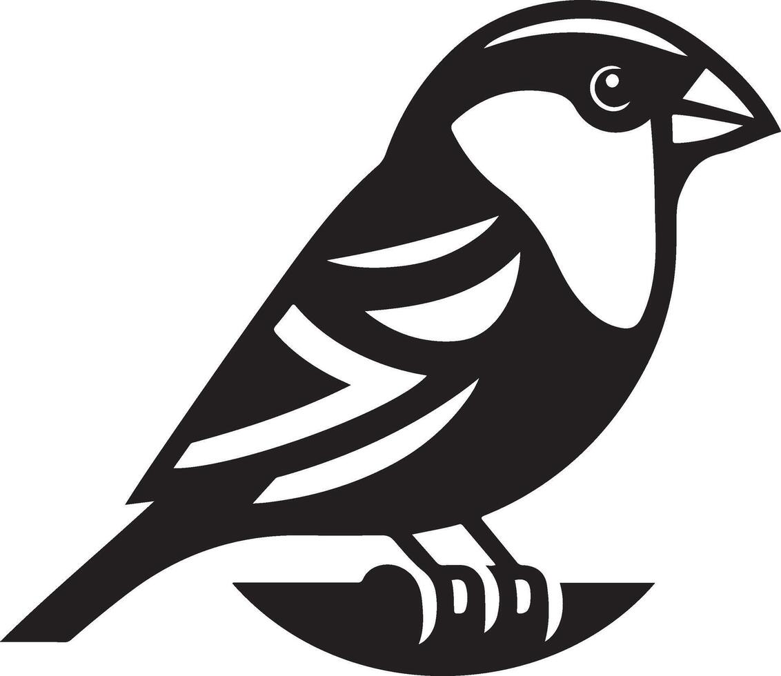 grosbeak Illustration black vector