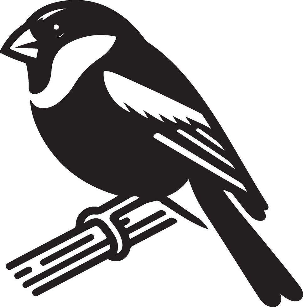 grosbeak Illustration black vector