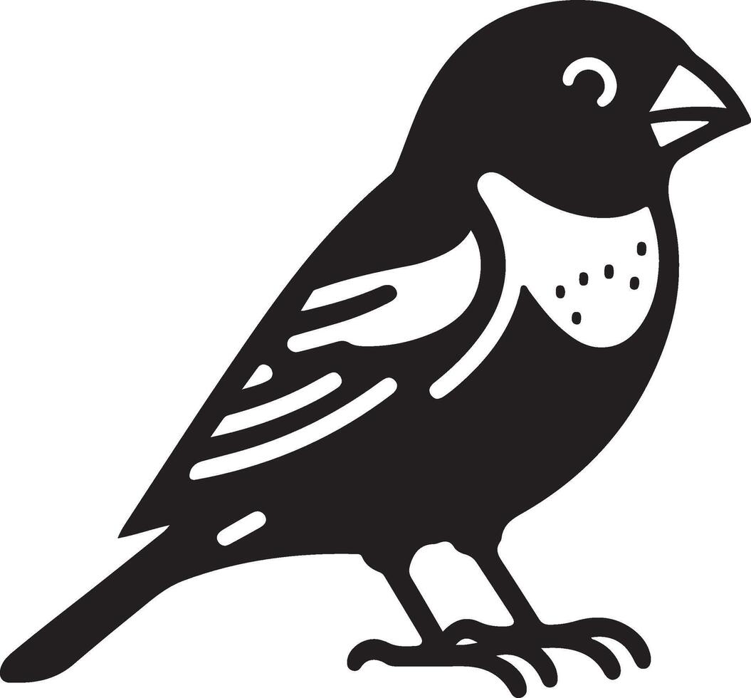 grosbeak Illustration black vector
