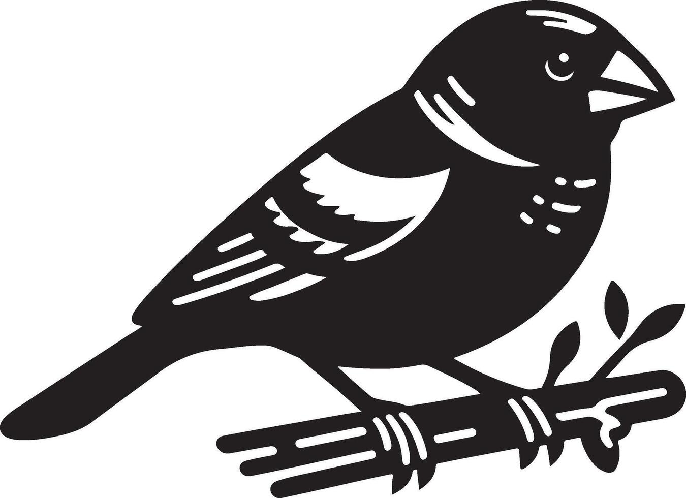 grosbeak Illustration black vector