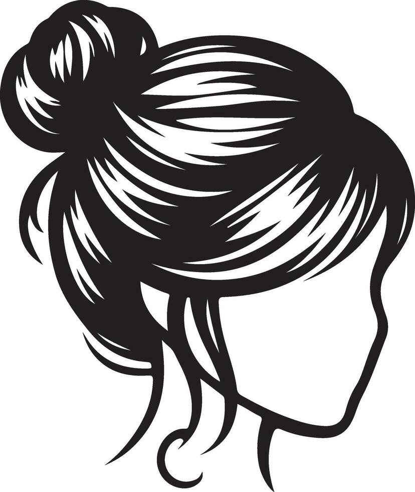 Girl Hairstyle Illustration vector