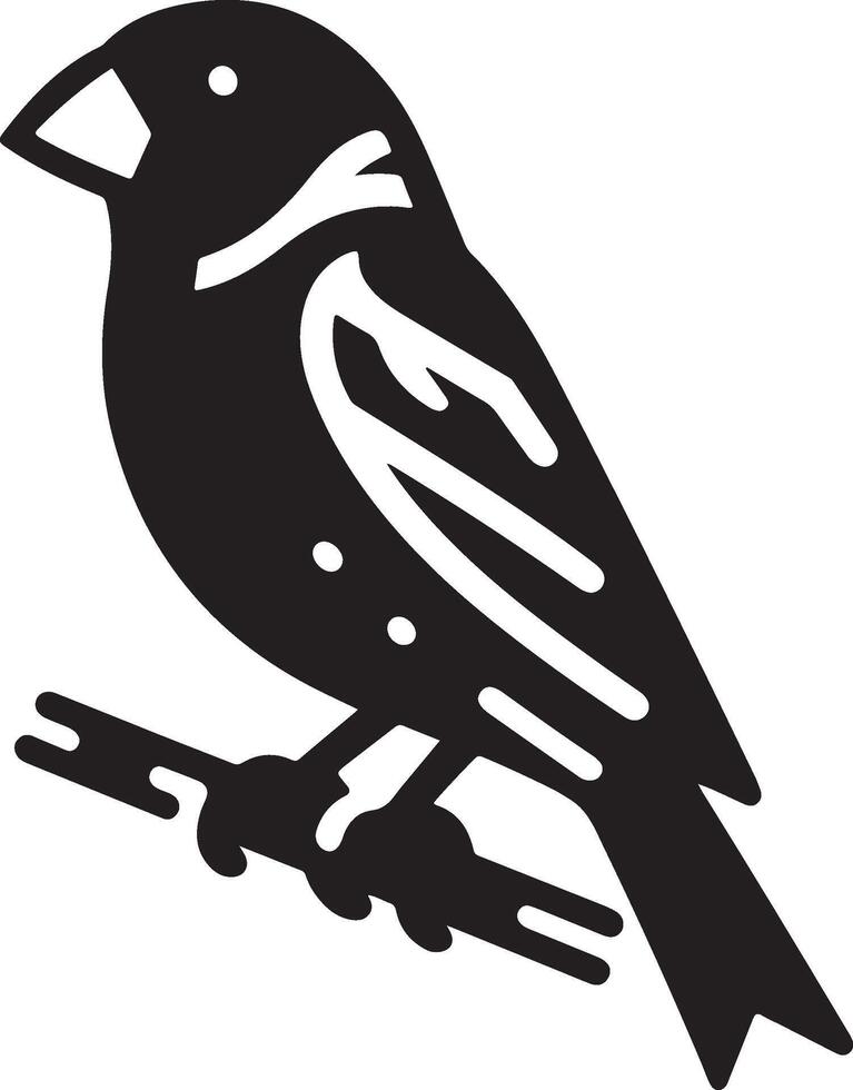 grosbeak Illustration black vector