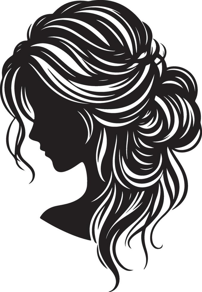 Girl Hairstyle Illustration vector