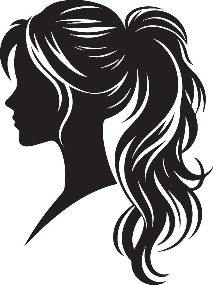 Girl Hairstyle Illustration vector