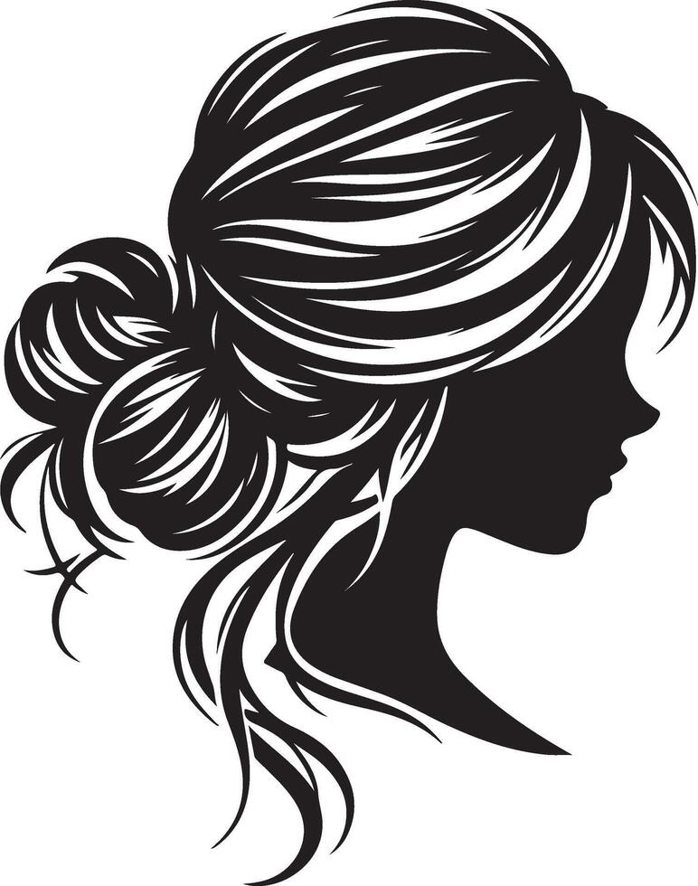 Girl Hairstyle Illustration vector