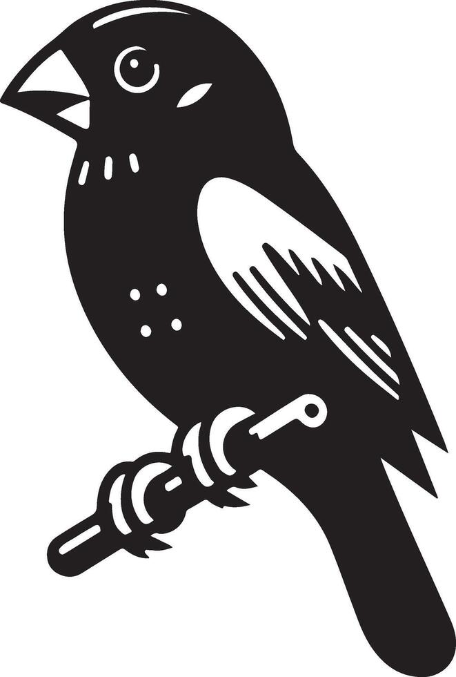 grosbeak Illustration black vector