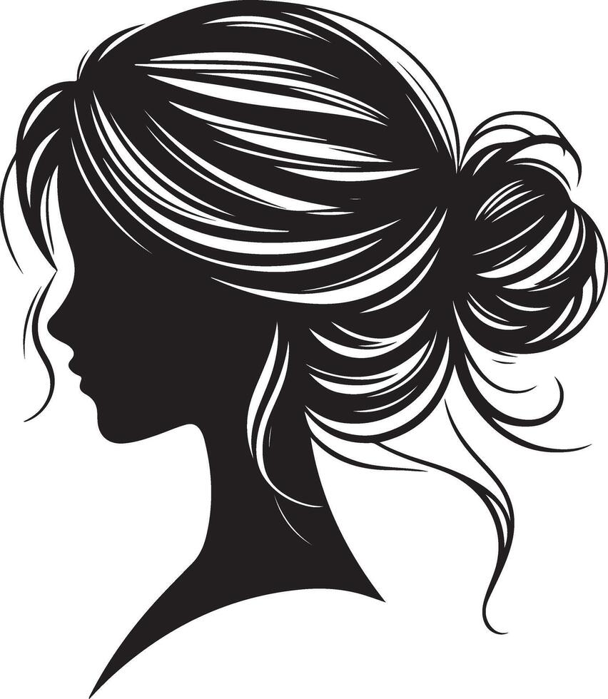 Girl Hairstyle Illustration vector