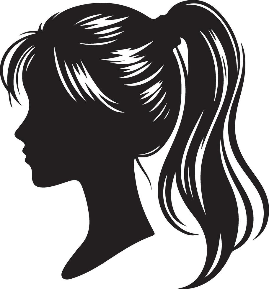 Girl Hairstyle Illustration vector
