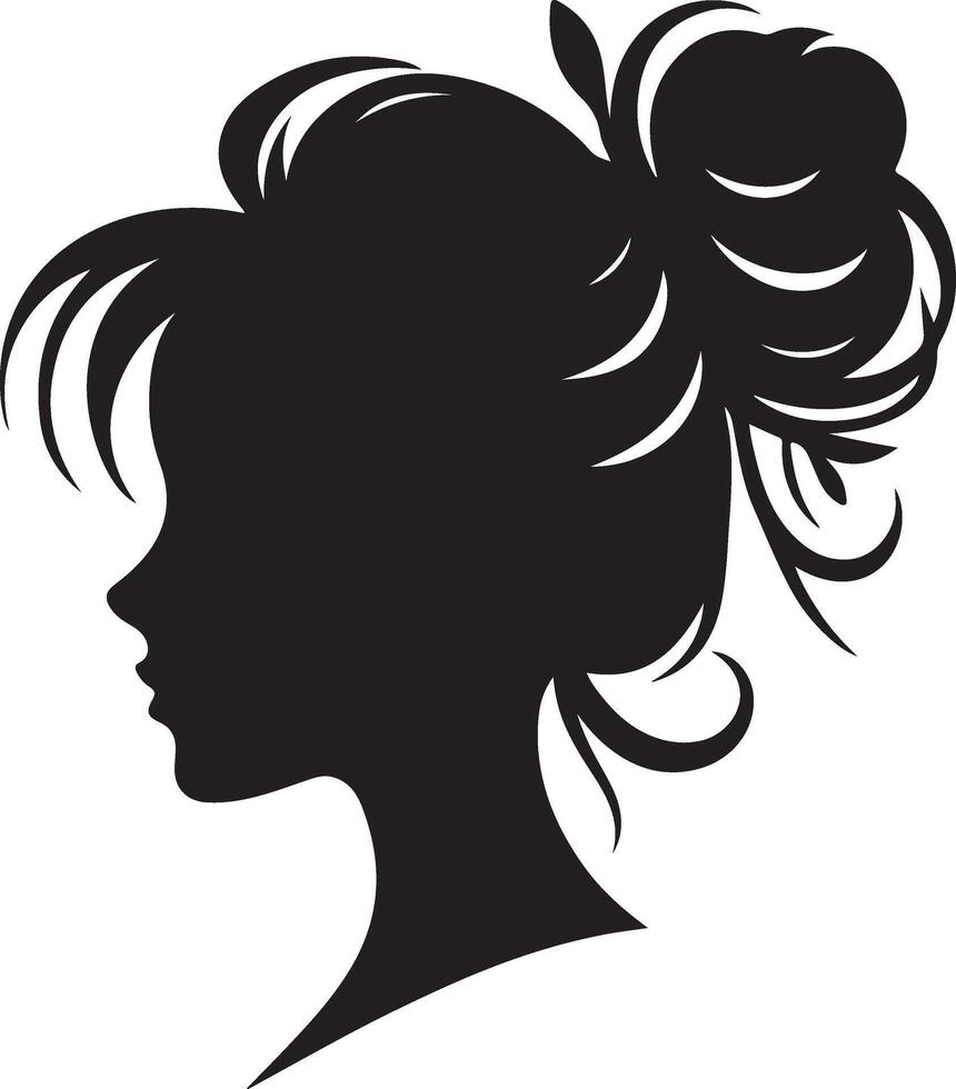 Girl Hairstyle Illustration vector