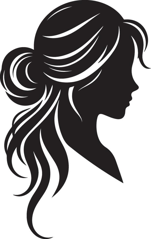 Girl Hairstyle Illustration vector