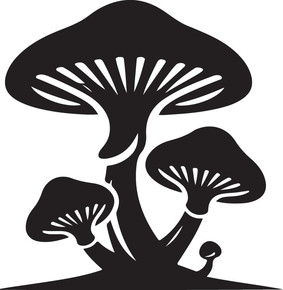 fungus silhouette art vector