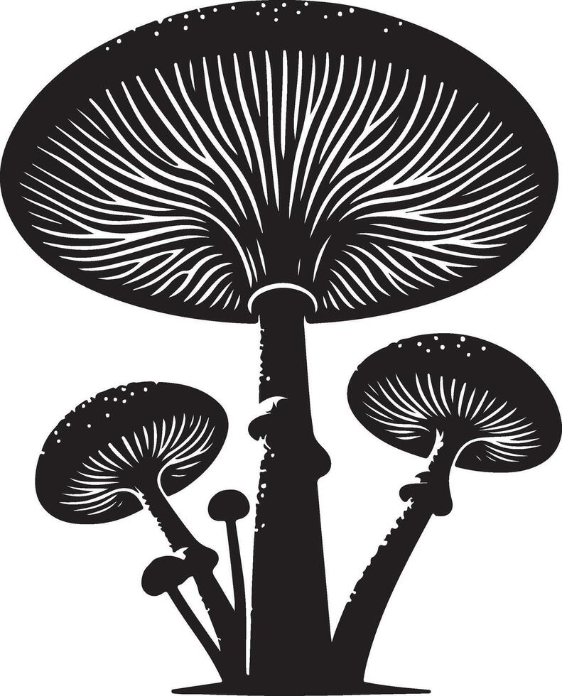 fungus silhouette art vector