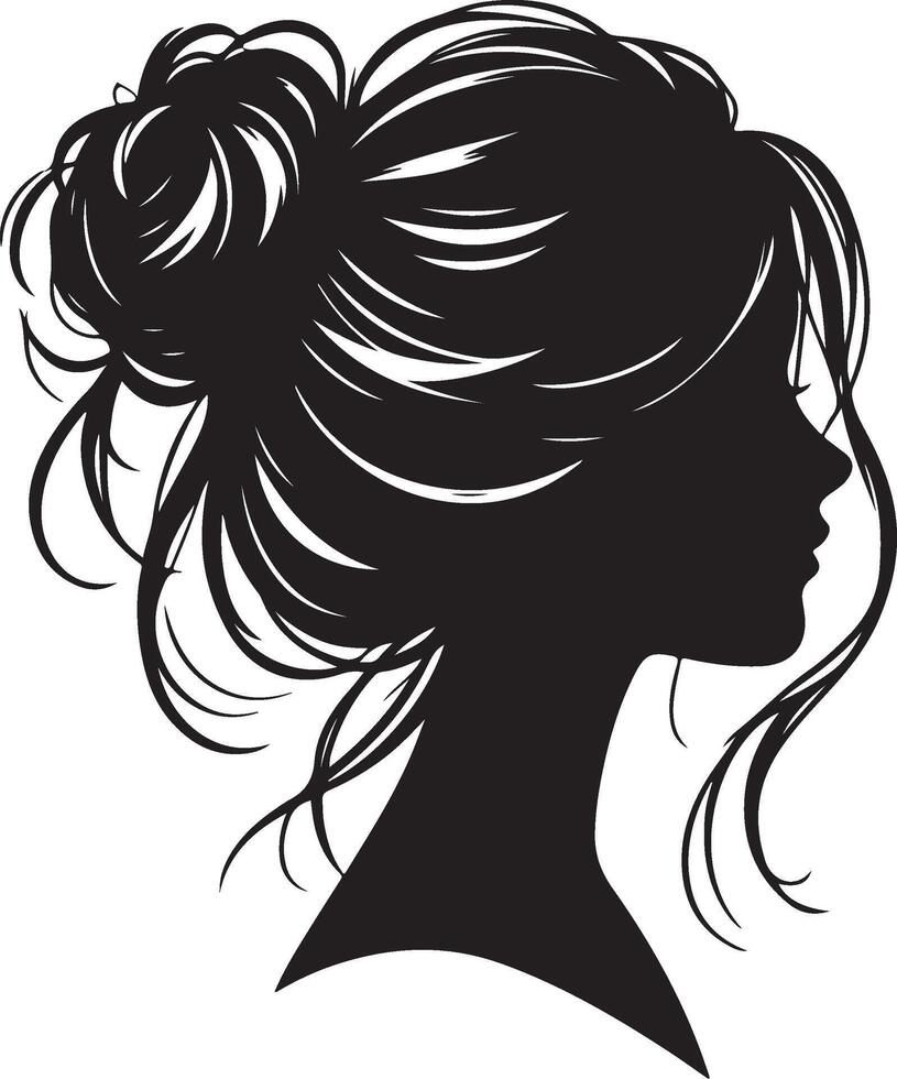 Girl Hairstyle Illustration vector