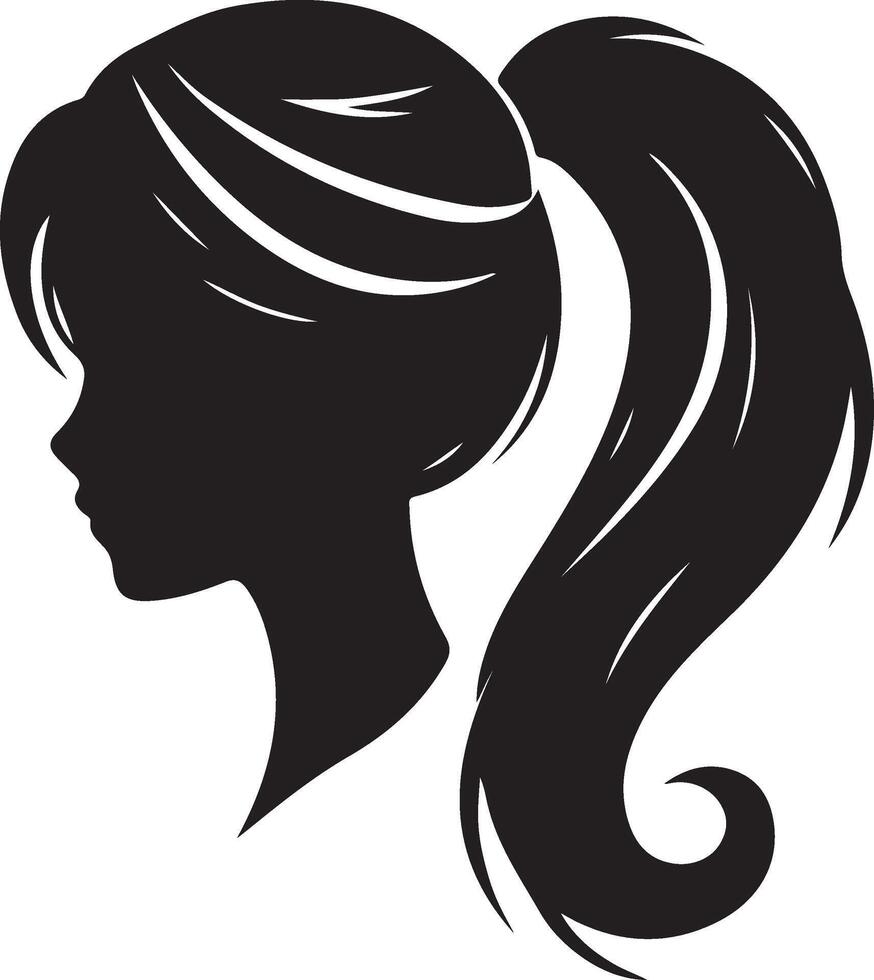 Girl Hairstyle Illustration vector