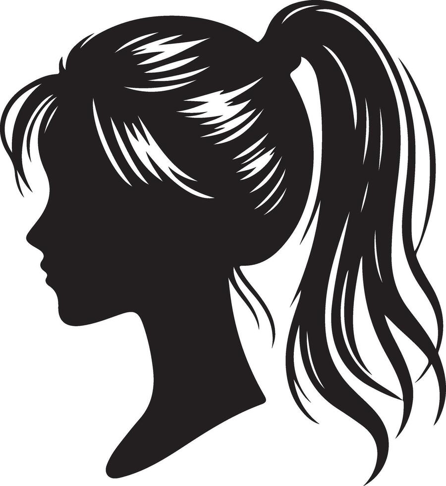 Girl Hairstyle Illustration vector