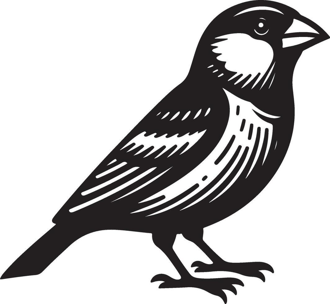 grosbeak Illustration black vector