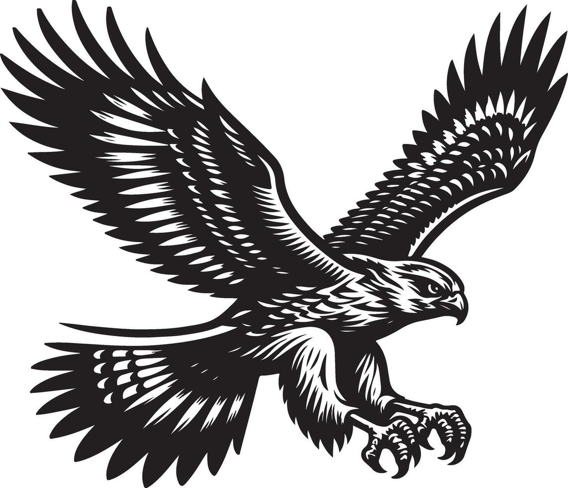 harrier bird illustration black vector